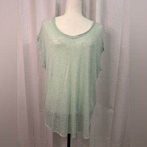 Karlie Sheer Seafoam Green Tunic Top